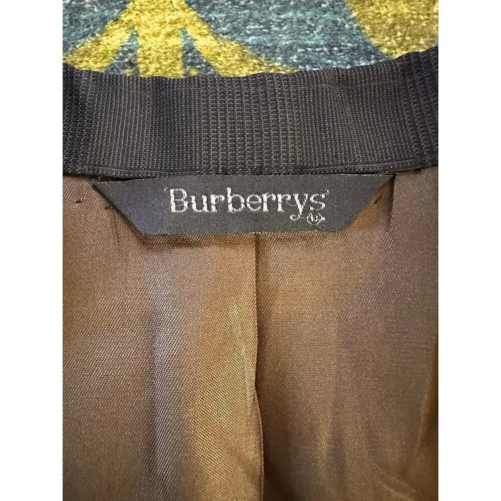 Authentic Vintage Burberry Men's Striped Blazer / Suit Jacket *See Measurements*